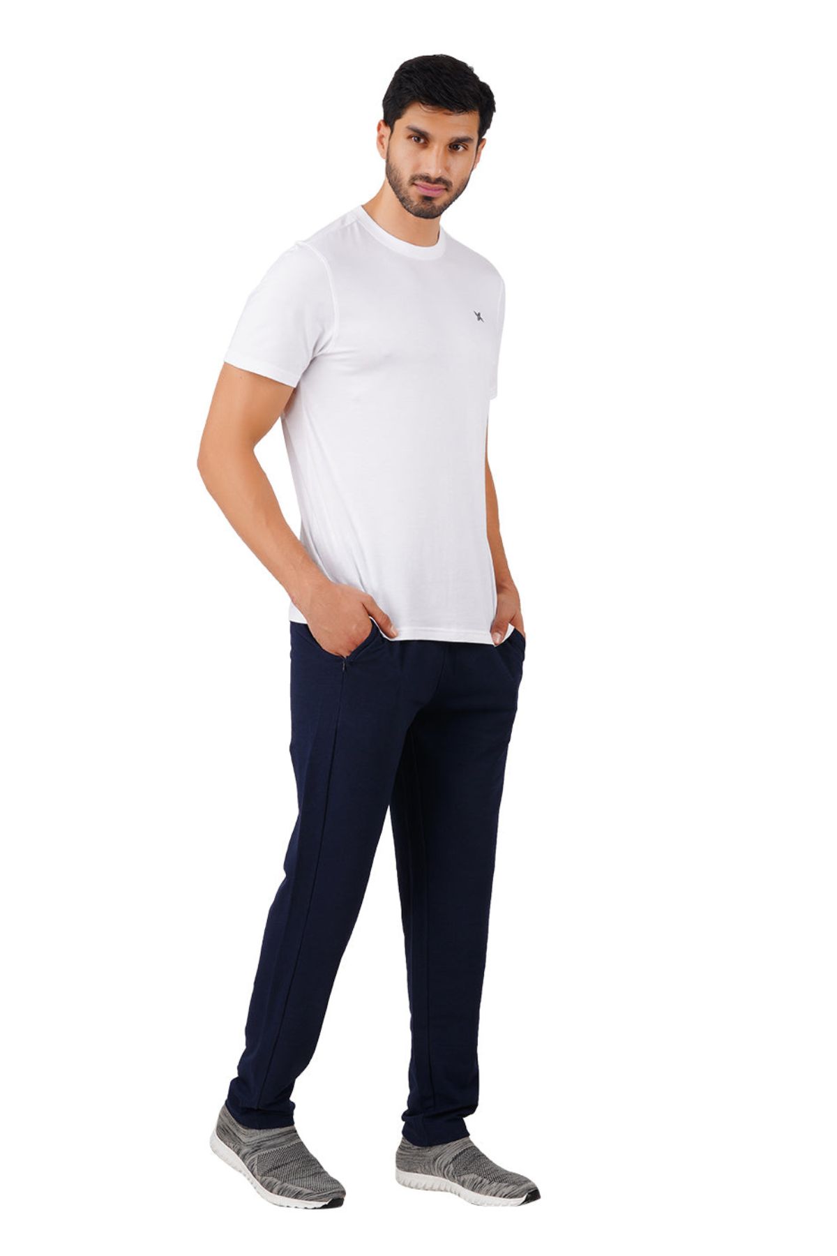 Navy Bamboo & Organic Cotton Stretch Fit Track Pants Men